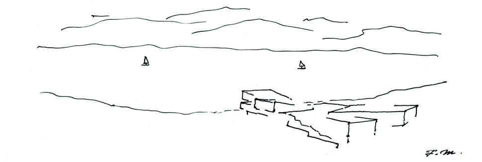 草图，槇文彦绘制（版权所有：槇综合计画事务所） Sketch by Fumihiko Maki©Maki and associates