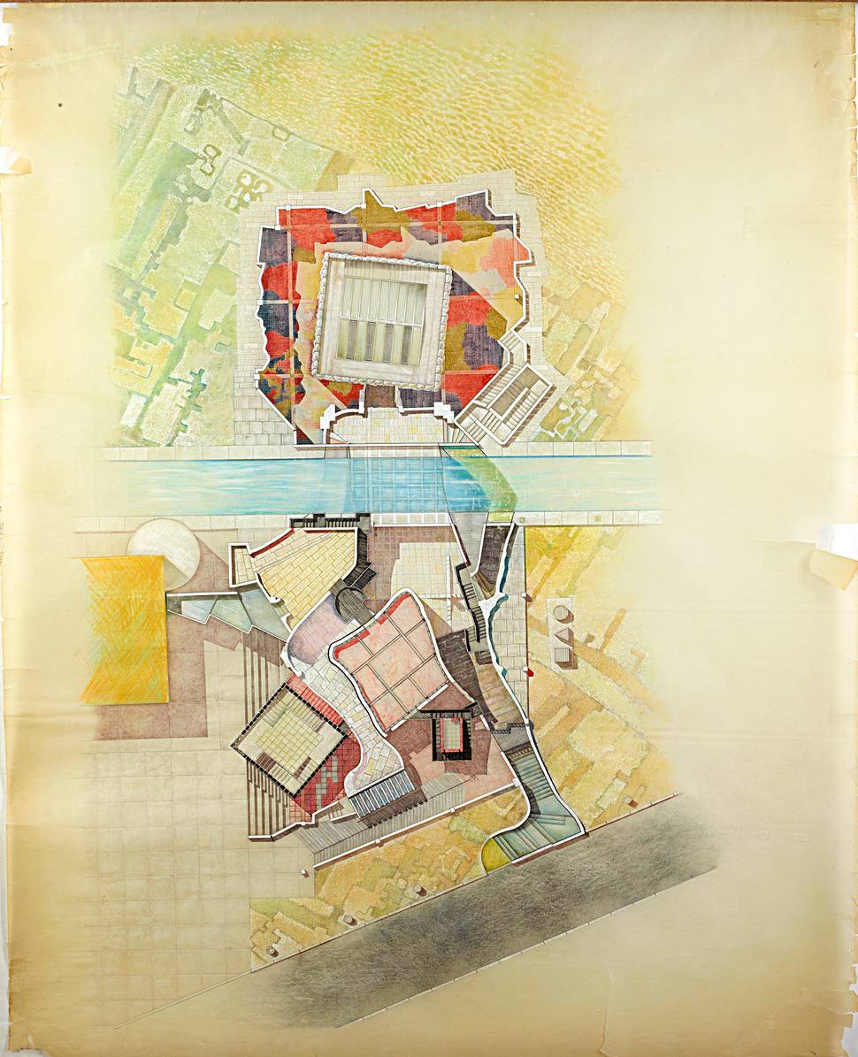 17.儿童之屋手稿（巴黎La-Villette项目）-#2Sketch-for-Maison-Des-Enfants-(Project-for-La-Villette,-Paris)-#2