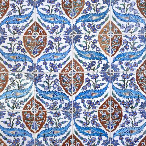 Tile Panel, unknown, 1580, Turkey. Jameel Gallery (c) Victoria and Albert Museum